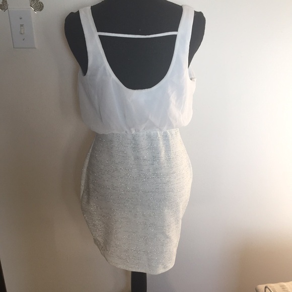 Emerald sundae women’s white and silver mini dress​​ - Picture 5 of 8